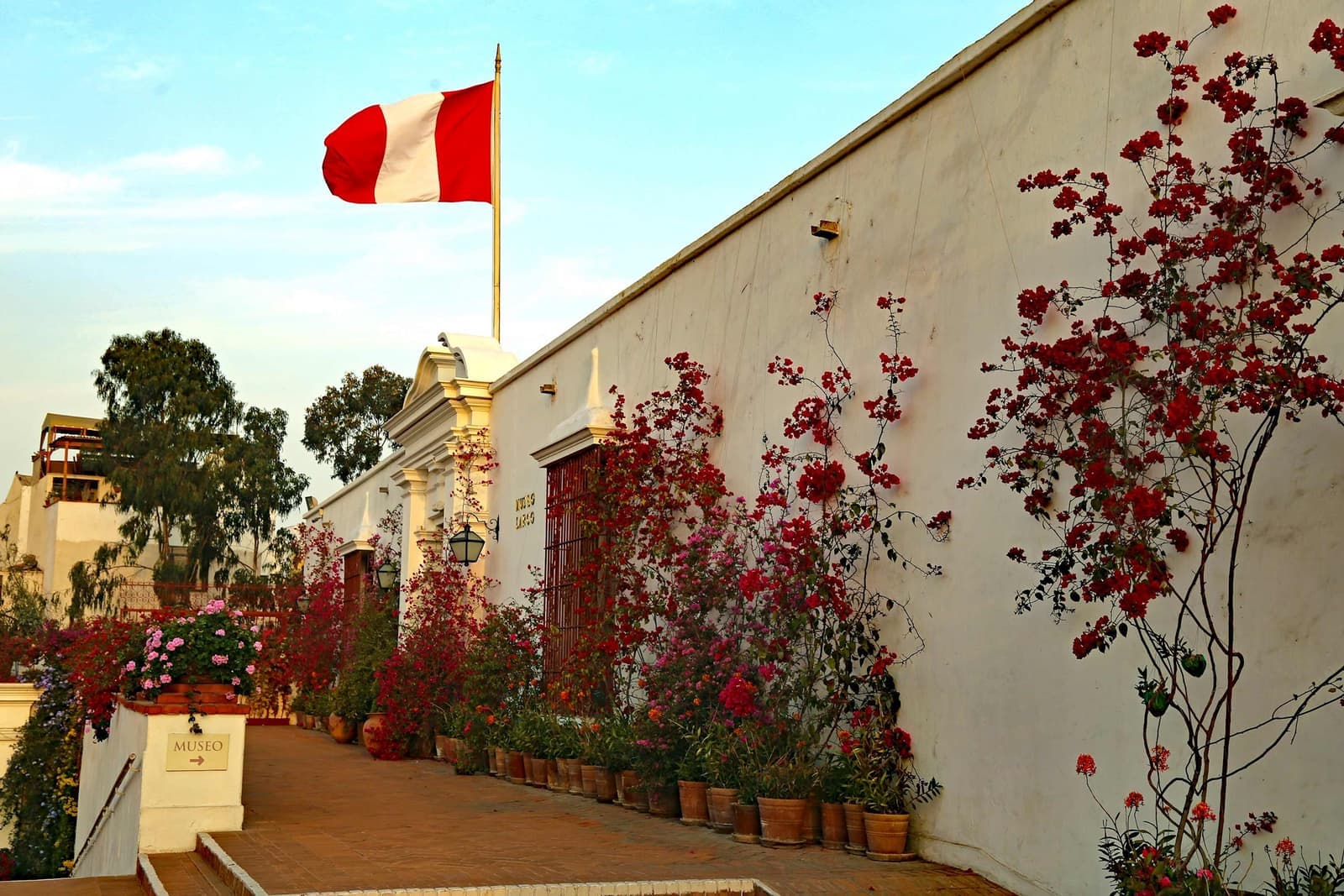 The exterior of the Larco Museum in Lima, Peru