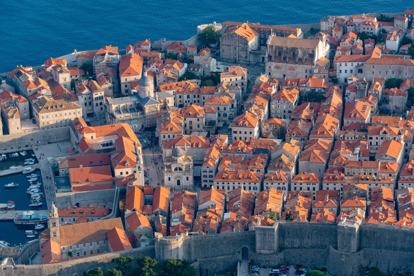Dubrovnik old town above the Adriatic