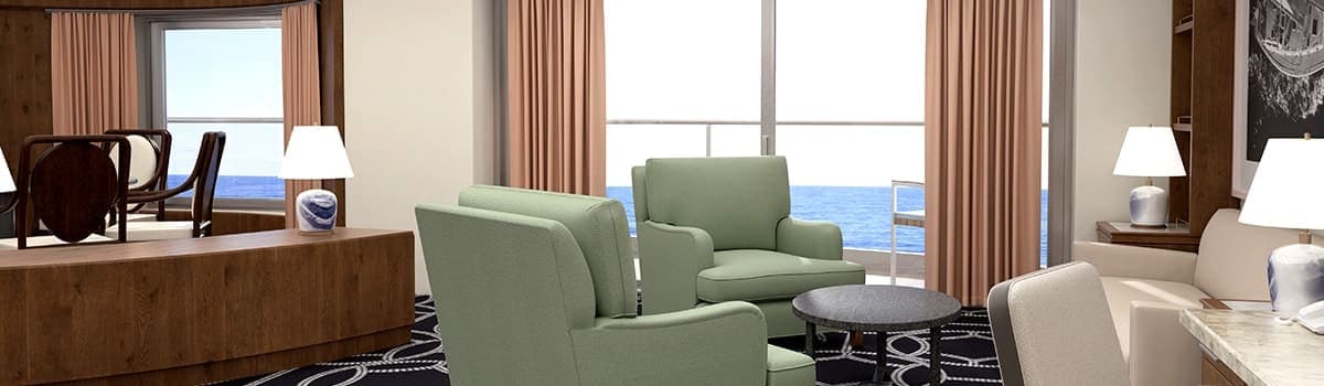 Byron Beach Presidential Suite stateroom, Carnival Adventure