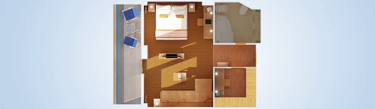 Grand Suite floor plan, Carnival Breeze