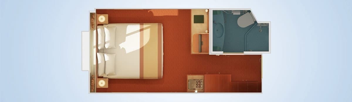 Interior with Picture Window (Walkway View) floor plan, Carnival Freedom