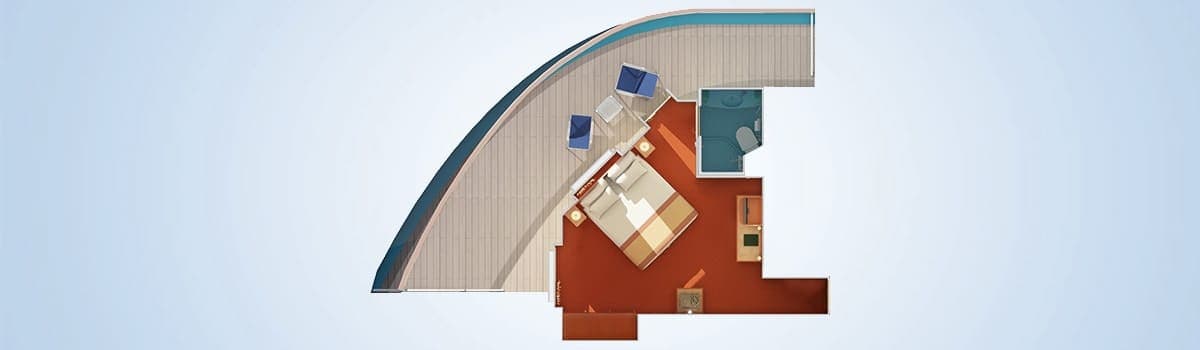 Premium Vista Balcony floor plan, Carnival Glory
