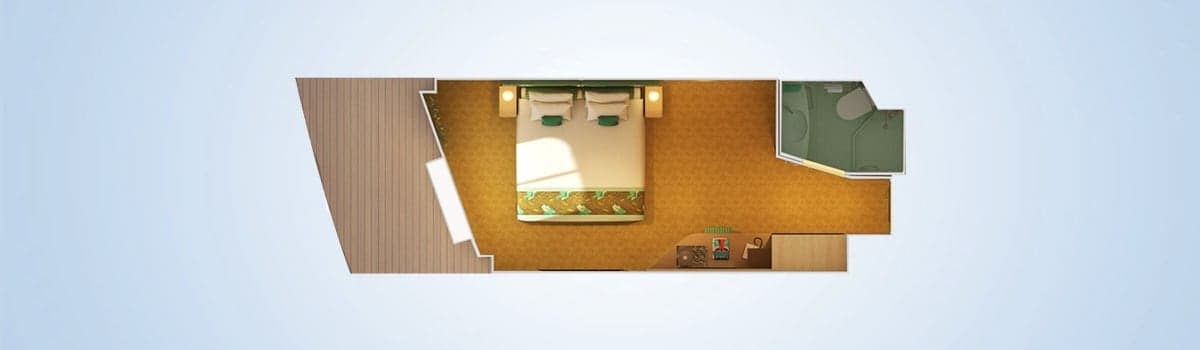 Cloud 9 Spa Ocean View (Walkway View) floor plan, Carnival Horizon
