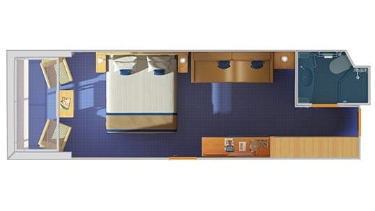 Scenic Ocean View floor plan, Carnival Radiance