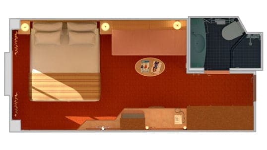 Ocean View floor plan, Carnival Spirit