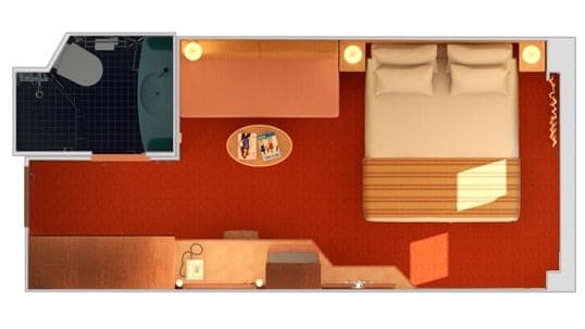Interior with Window (Obstructed View) floor plan, Carnival Spirit