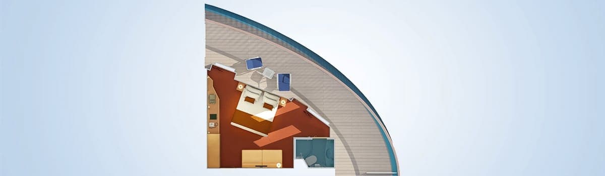 Premium Vista Balcony floor plan, Carnival Splendor