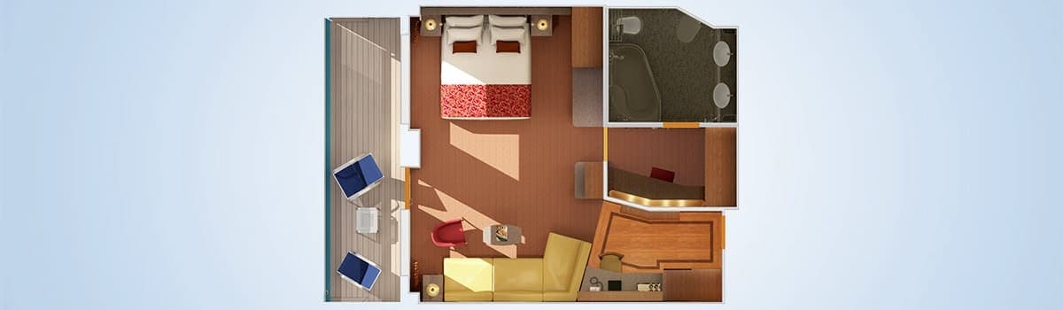 Grand Suite floor plan, Carnival Splendor