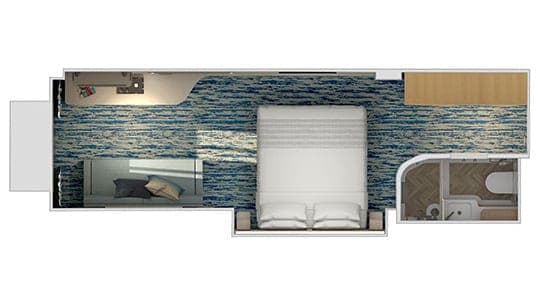 Ocean View floor plan, Carnival Tropicale