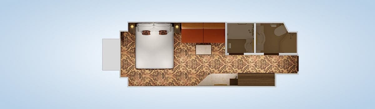 Deluxe Ocean View floor plan, Carnival Venezia
