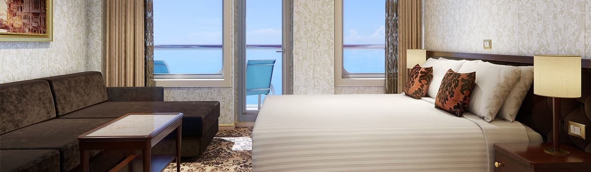 Ocean Suite stateroom, Carnival Venezia
