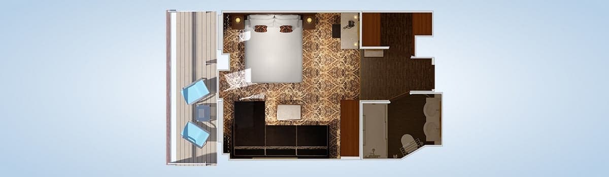 Ocean Suite floor plan, Carnival Venezia