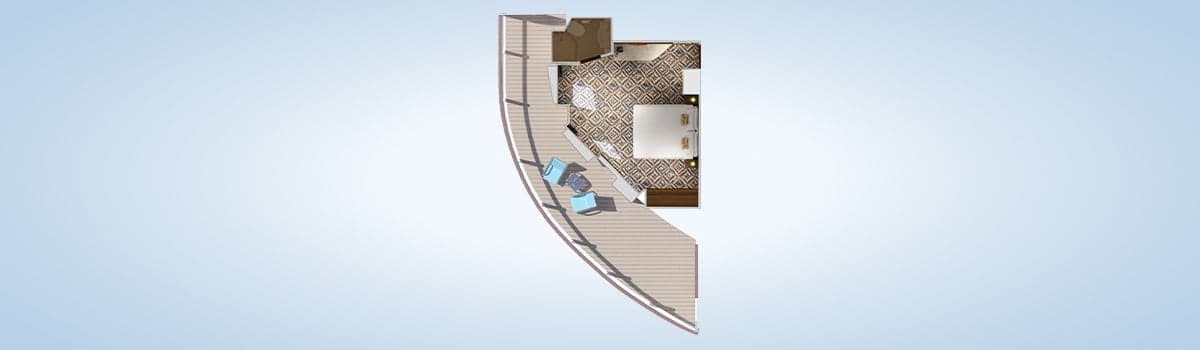 Terrazza Premium Vista Balcony floor plan, Carnival Venezia