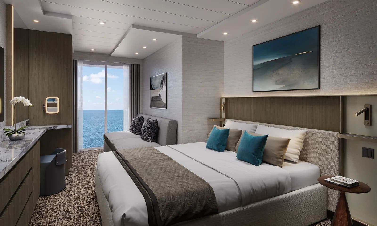 Oceanview with Picture Window floor plan, Norwegian Epic