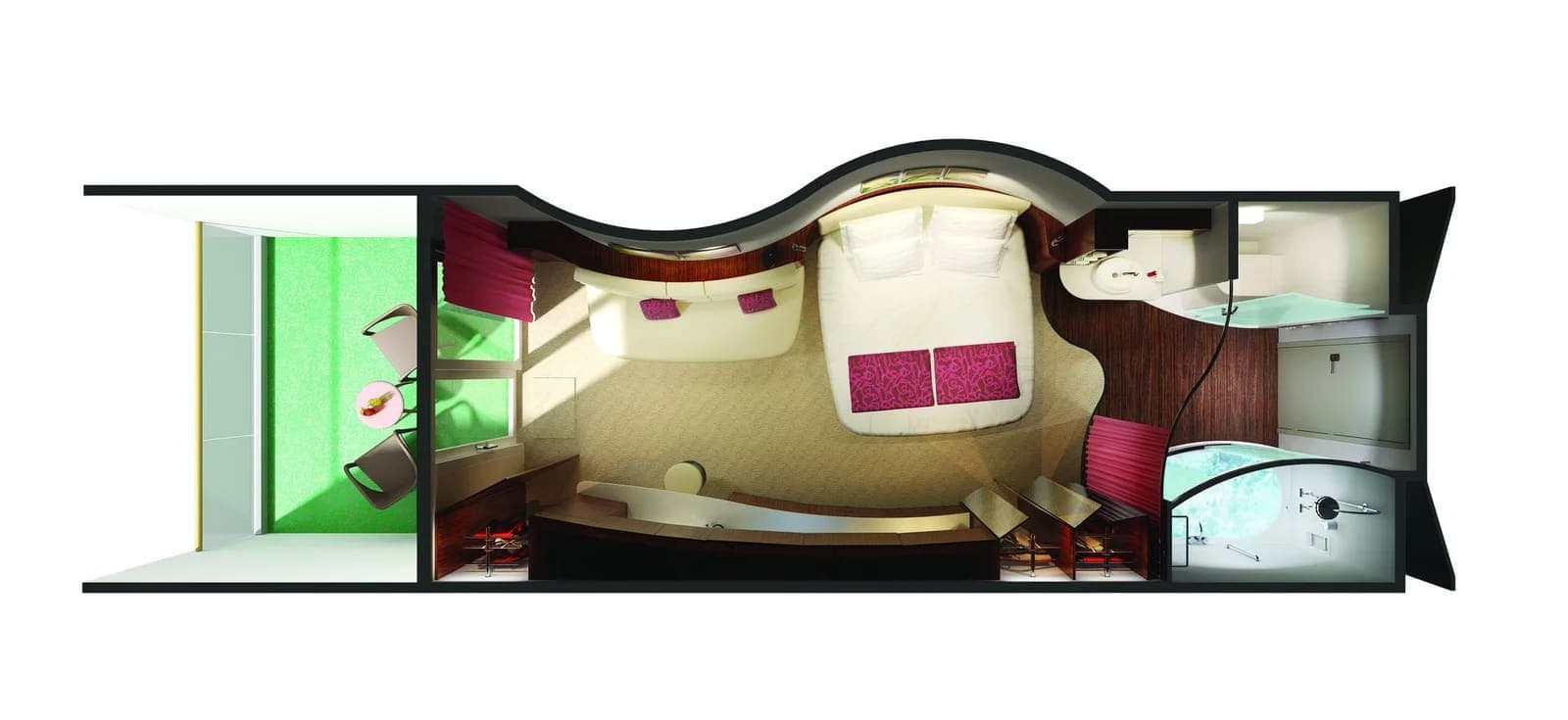 Family Club Balcony Suite floor plan, Norwegian Epic