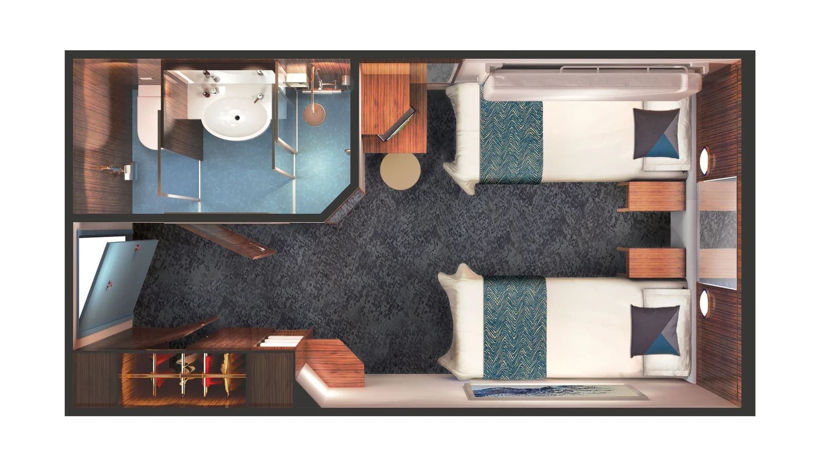 Family Inside floor plan, Norwegian Gem