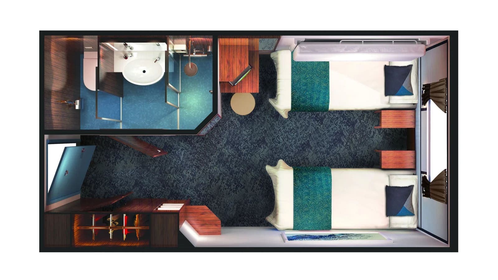 Family Oceanview floor plan, Norwegian Jade