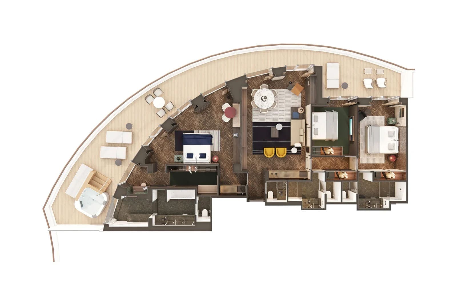The Haven Premier Owner's Suite with Large Balcony floor plan, Norwegian Prima
