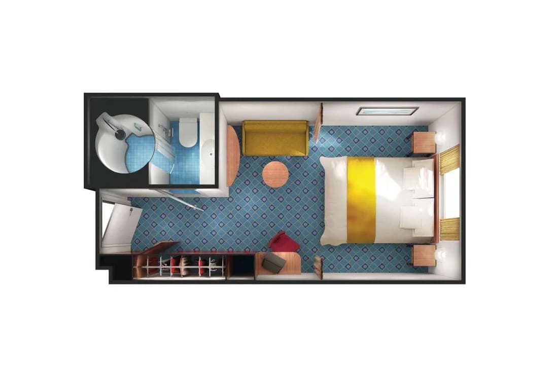Family Oceanview floor plan, Norwegian Sun