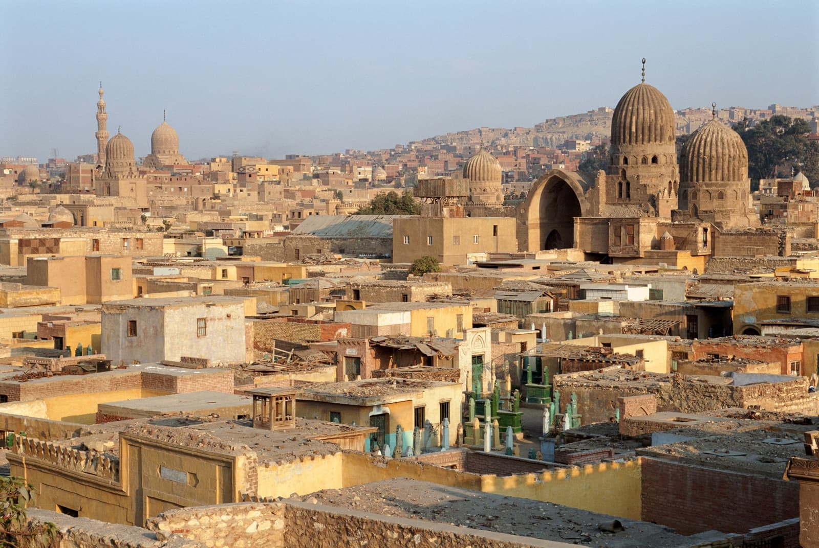 Scenic view of Cairo cityscape with buildings and streets in Cairo, Egypt