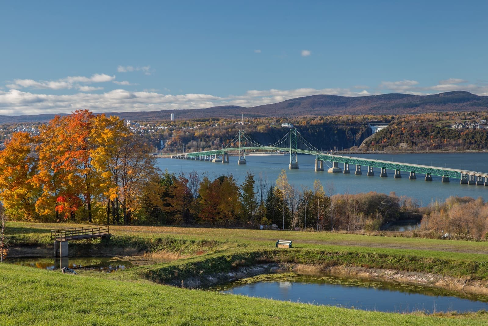 Bridge to Ile d'Orlean Quebec, Canada