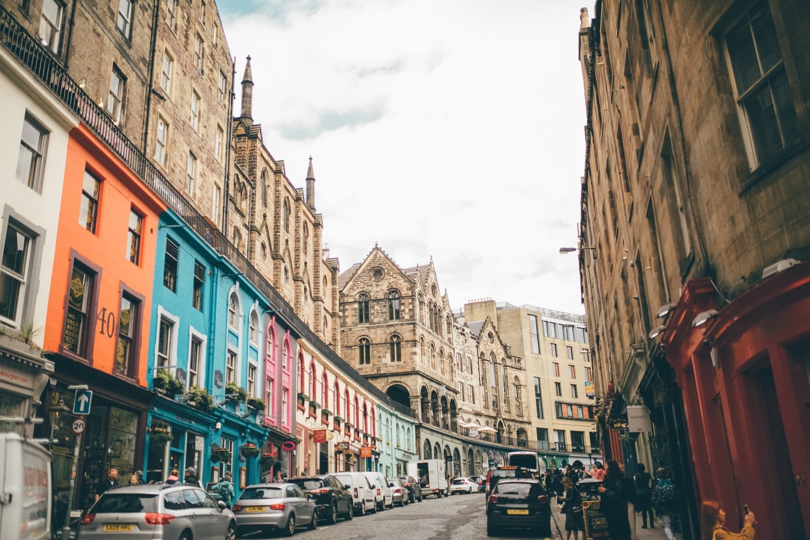 View of Victoria Street in Edinburgh, Scotland