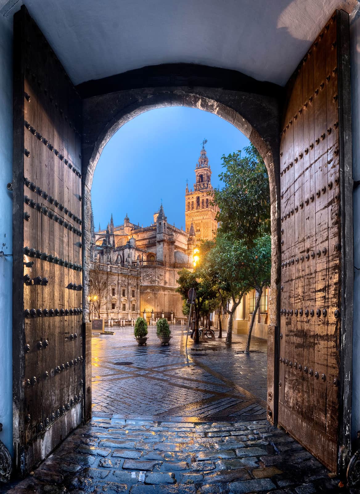The Giralda Bell Tower in Seville, Spain