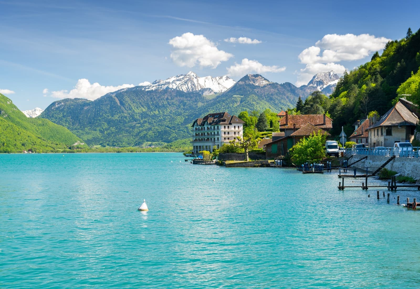 Beautiful view of lake Annecy, France
