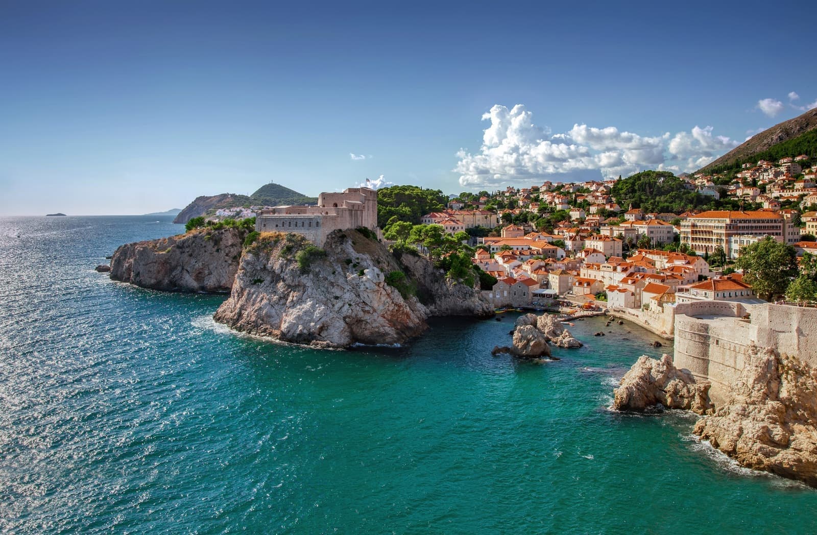 Old town harbour of Dubrovnik Croatia