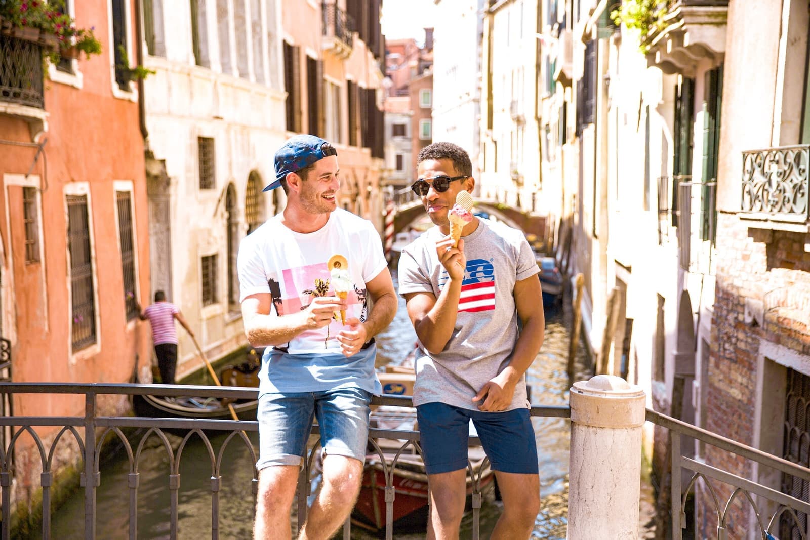 Gelato and Venetian Canals in Venice, Italy