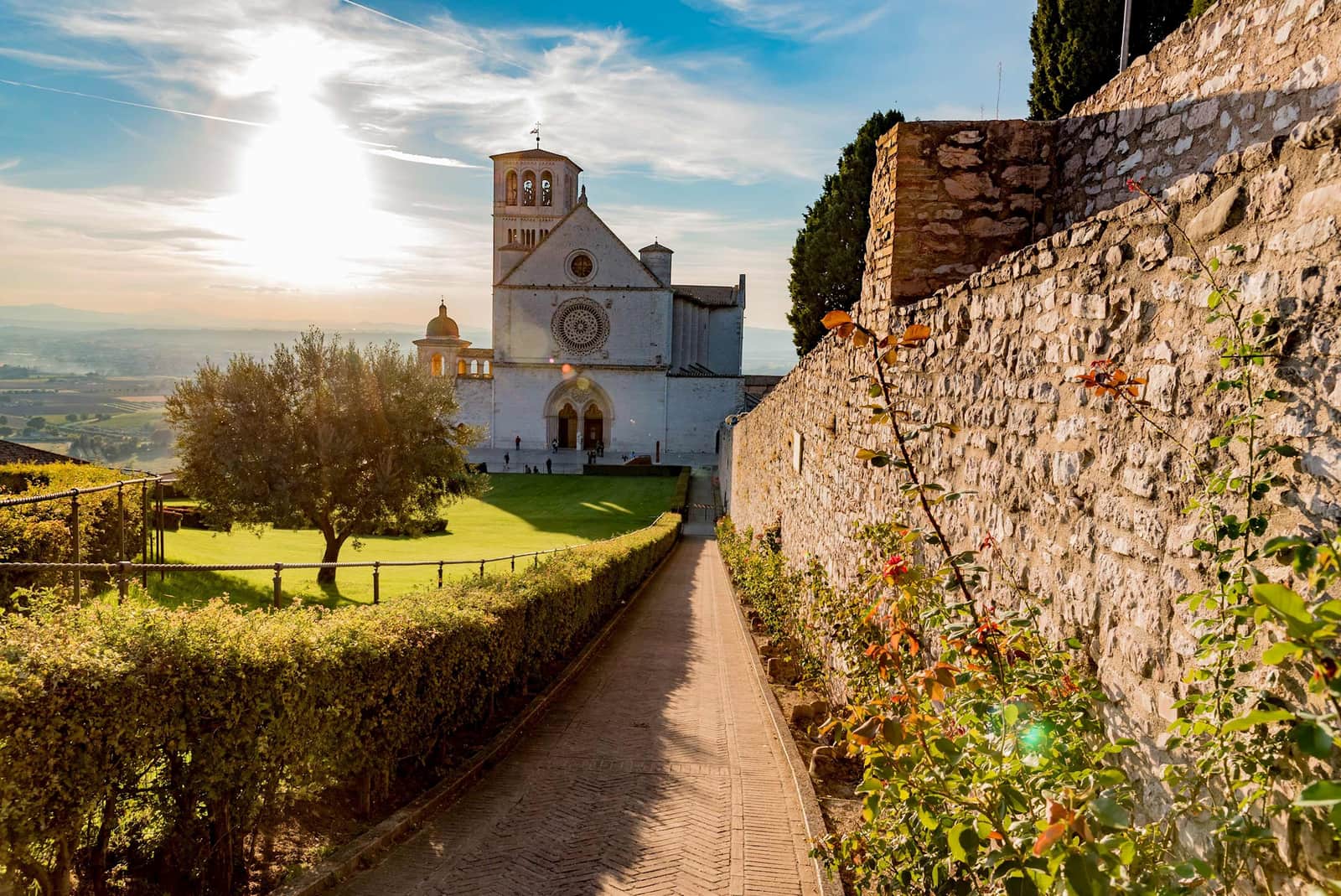 The Basilica of Saint Francis of Assisi in Assisi, Italy