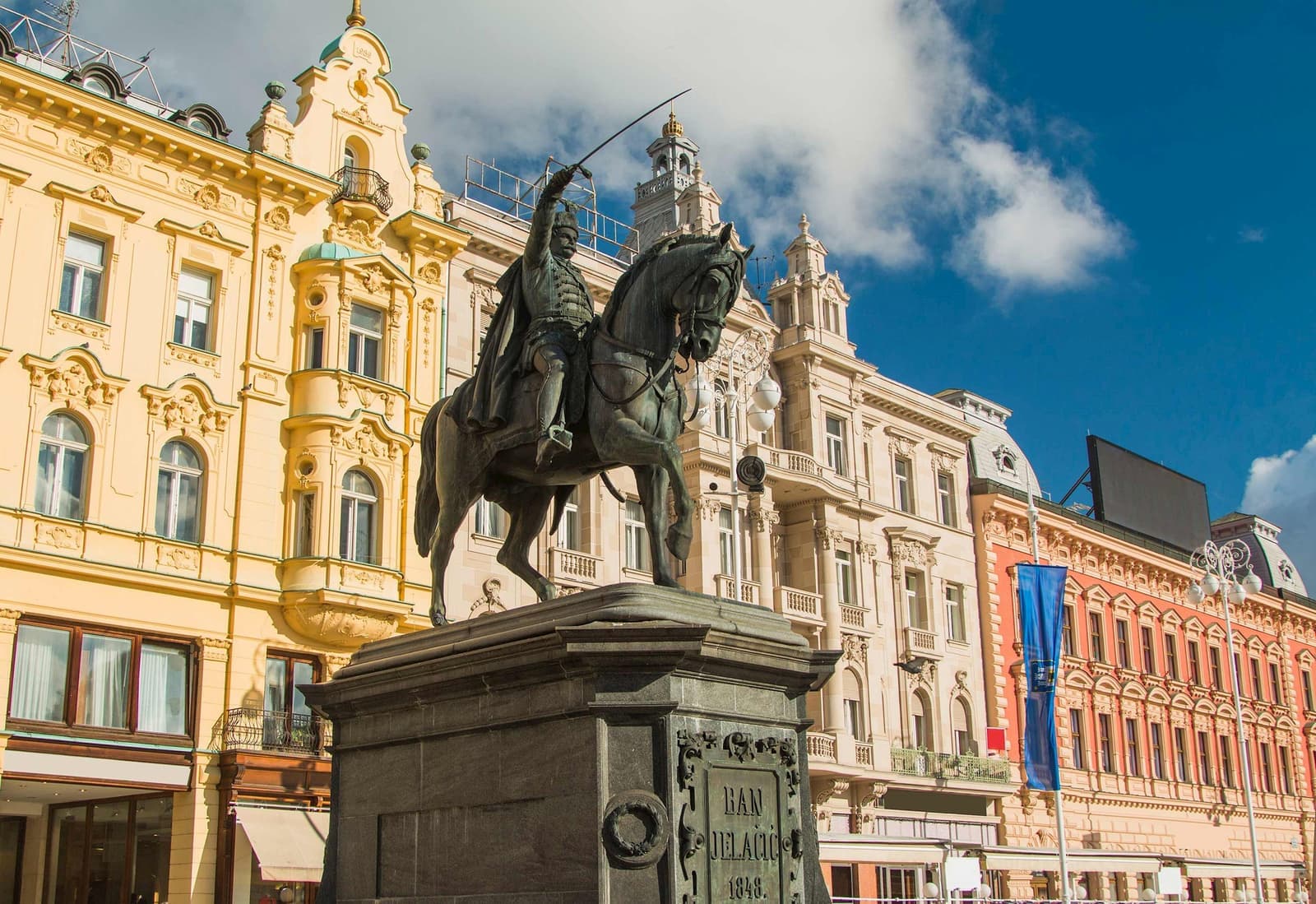 Statue of Ban Jelacic in Zagreb, Croatia