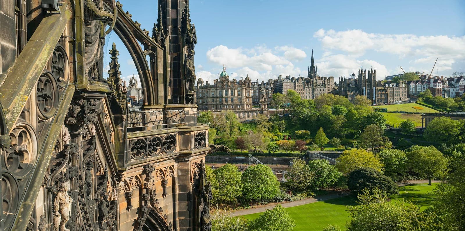 A view of Edinburgh, Scotland from the Scott Monument