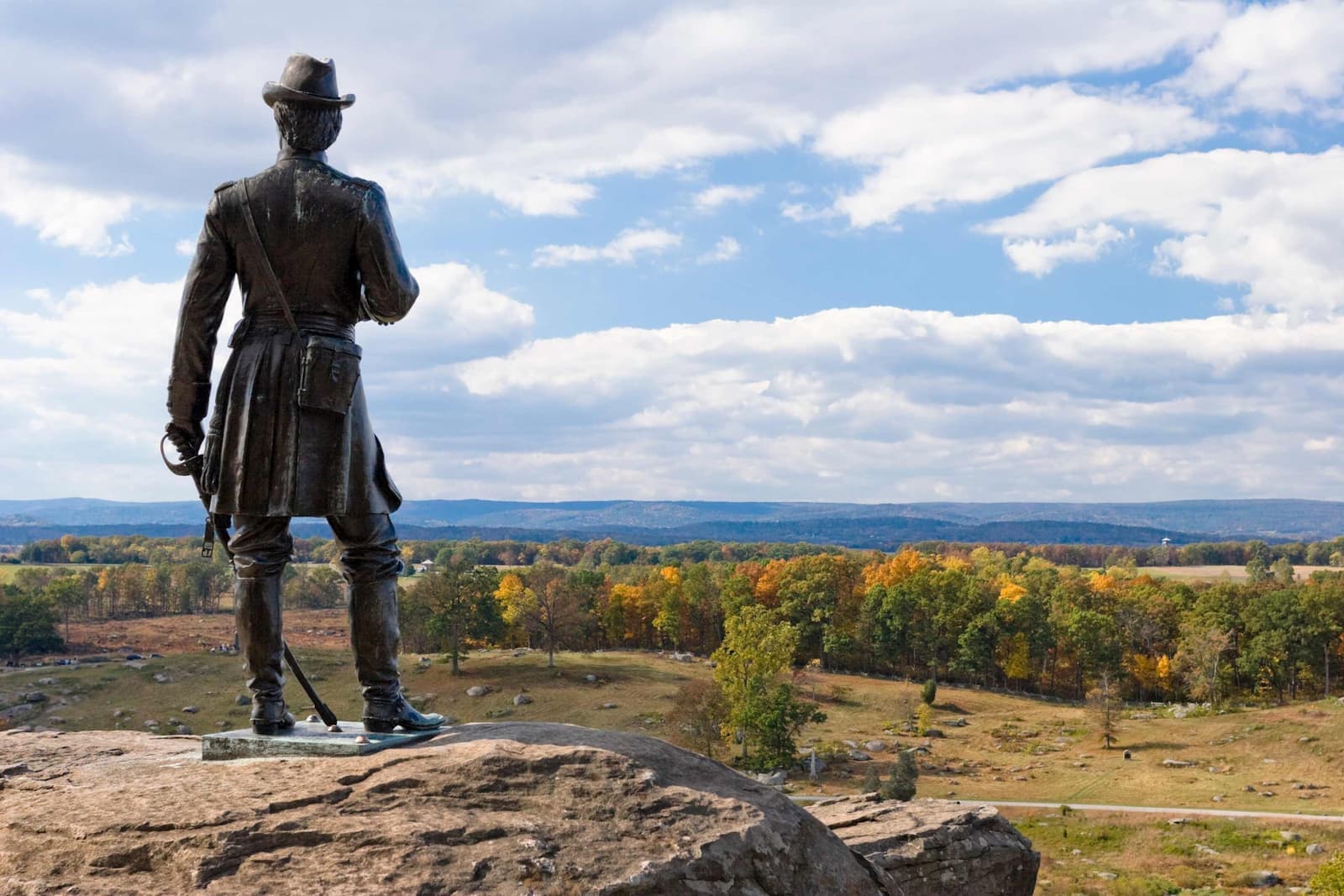 Statue of General Warren in Gettysburg, Pennsylvania, USA