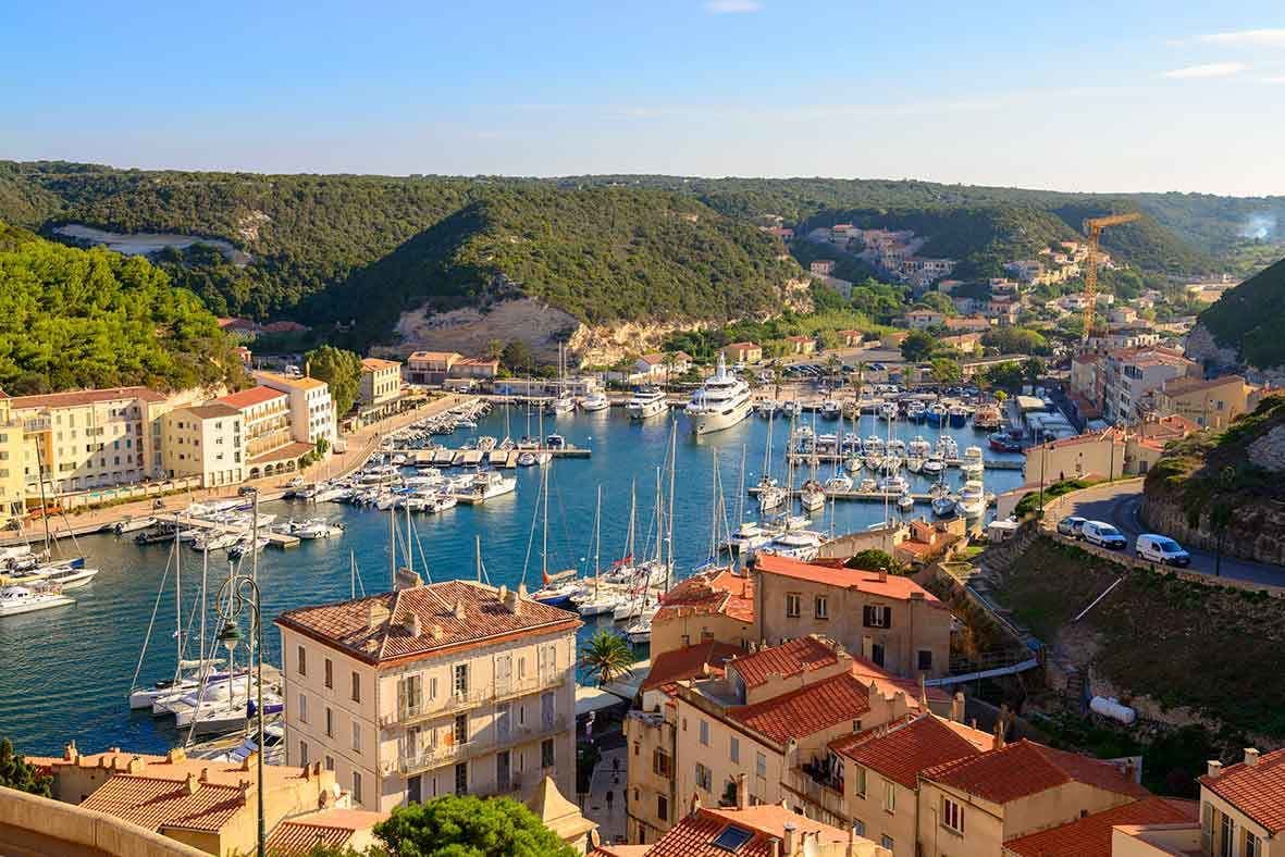 The harbour in Bonifacio, Corsica, France