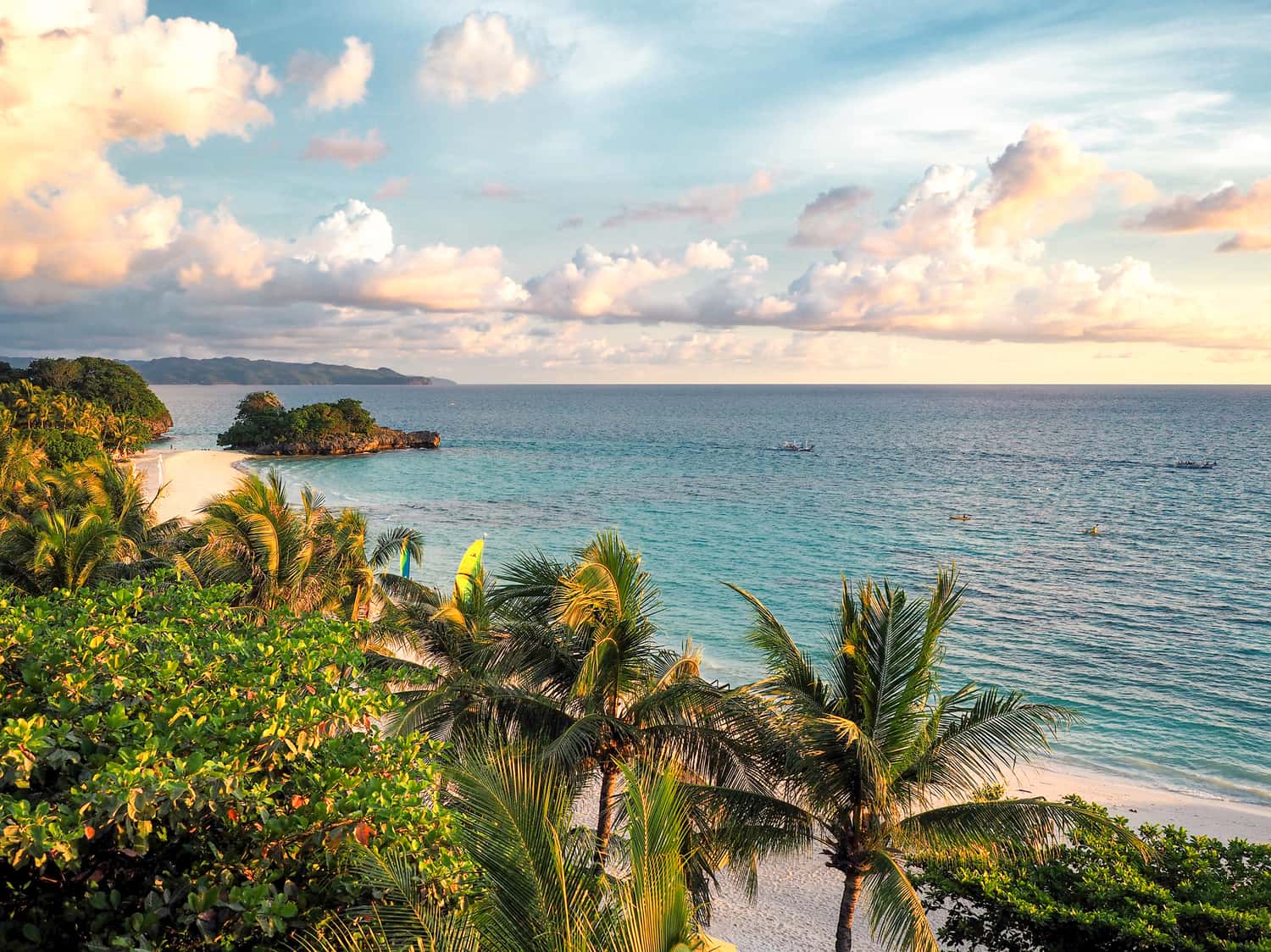Sunset at Boracay Beach in Boracay, Philippines