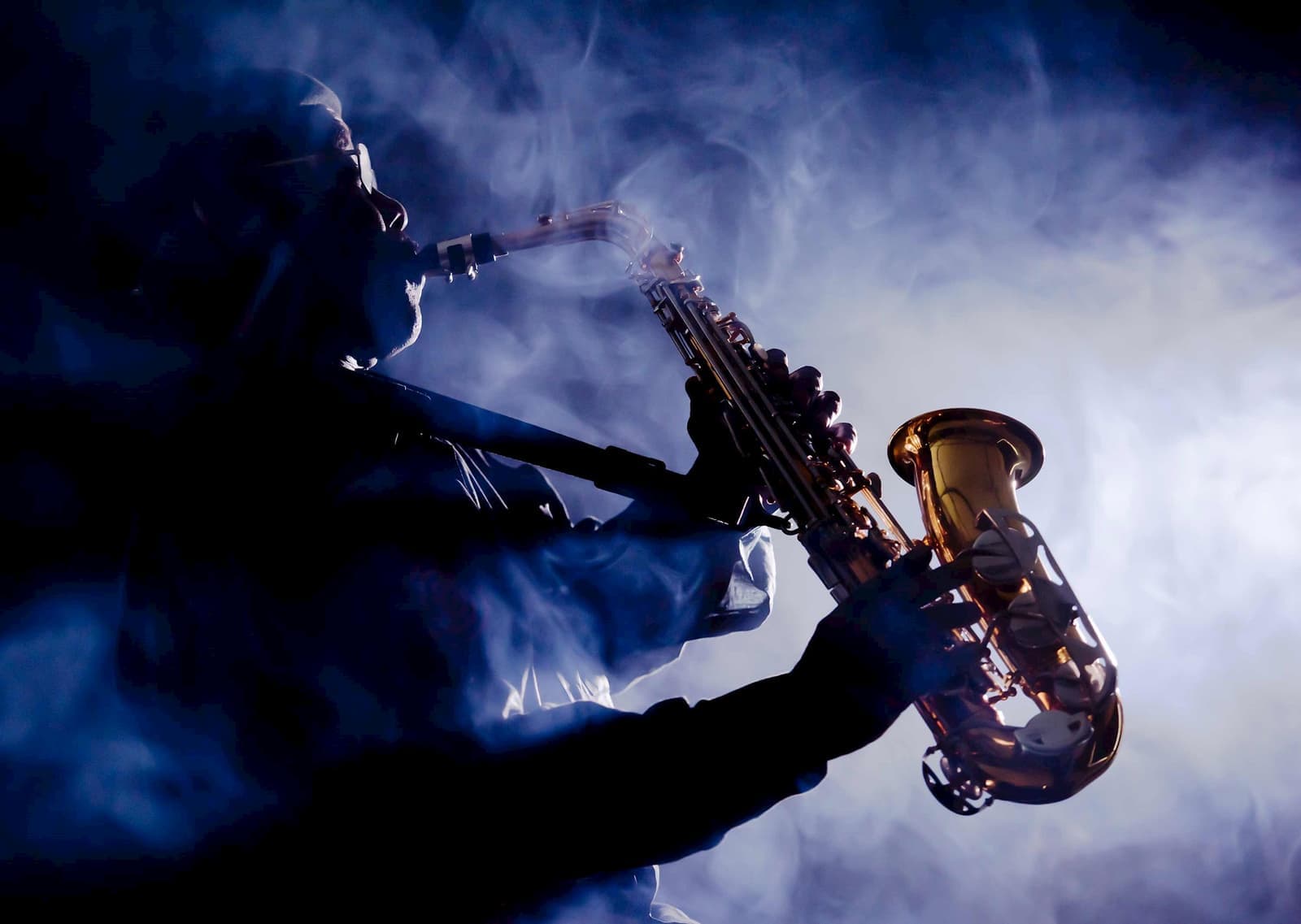 A performer playing the Saxophone in New Orleans, USA