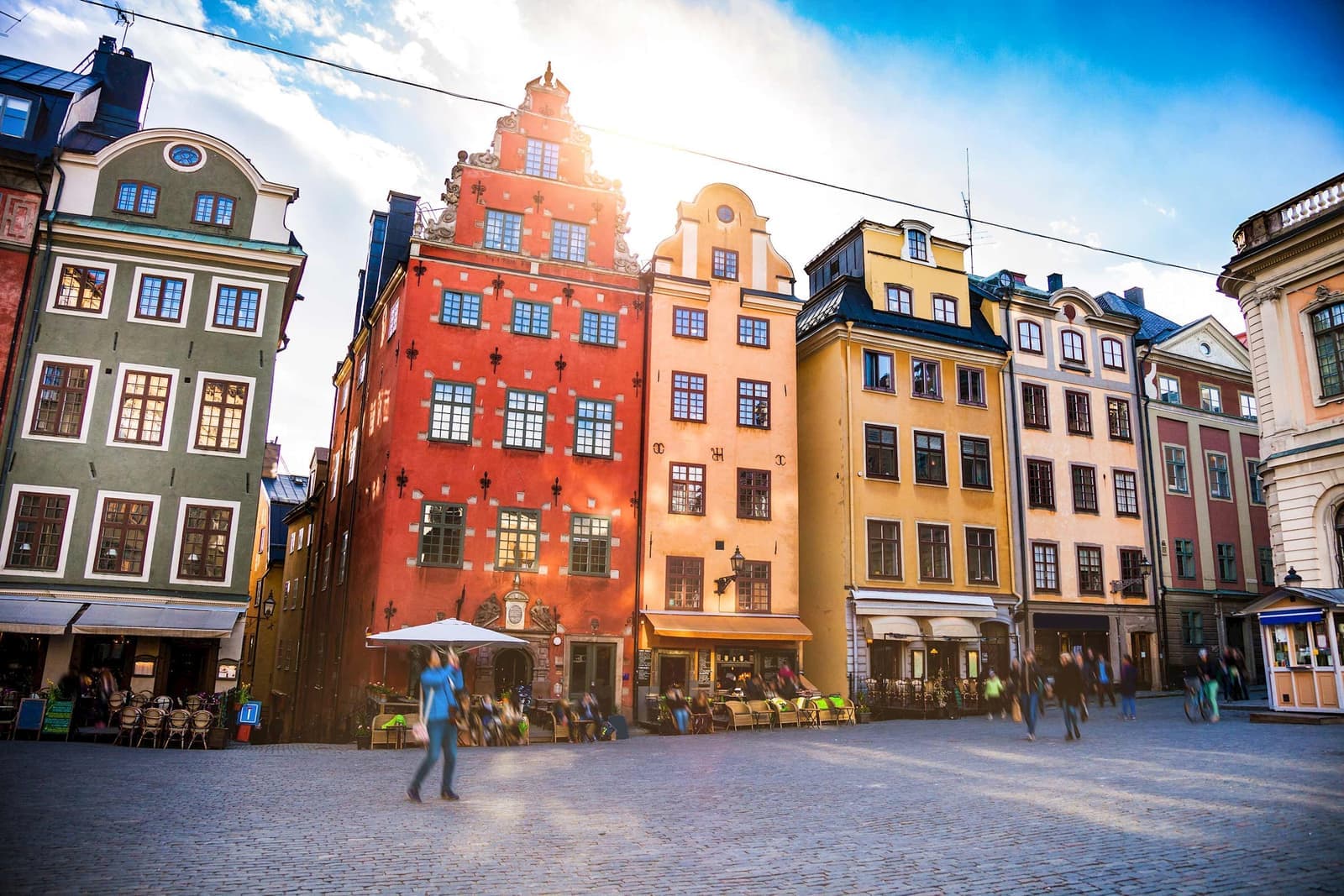 The colourful houses of Stortorget Square in Stockholm Sweden