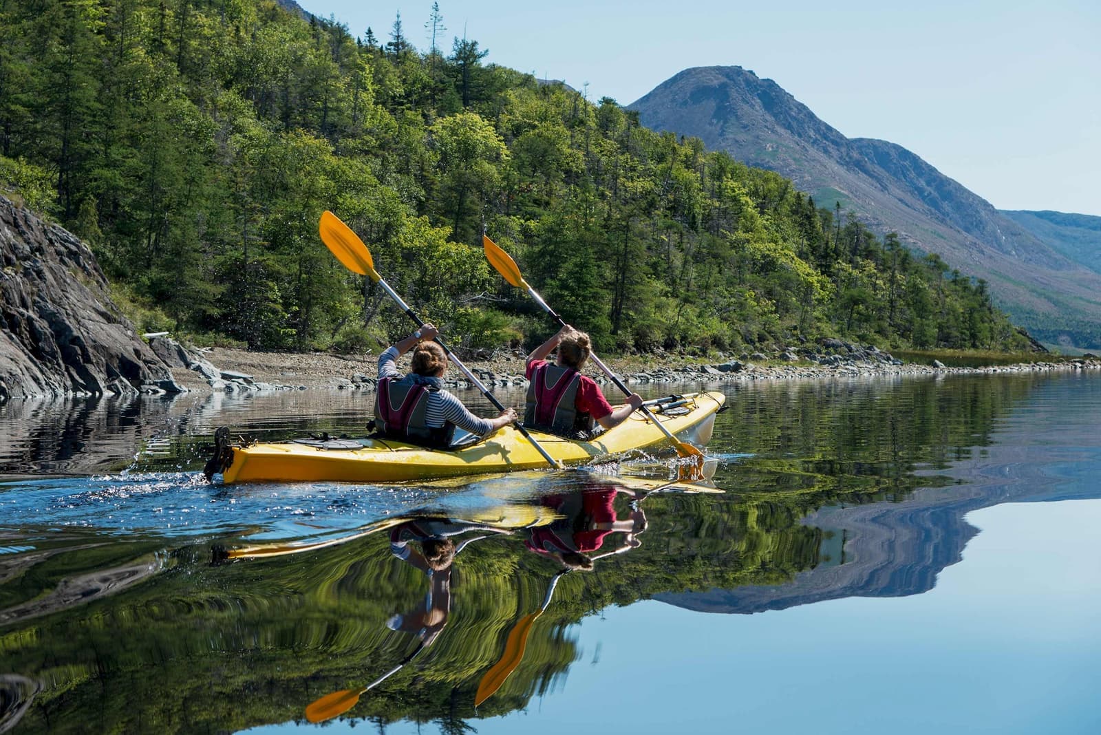 Kayaking in Gros Morne National Park, Newfoundland, Canada