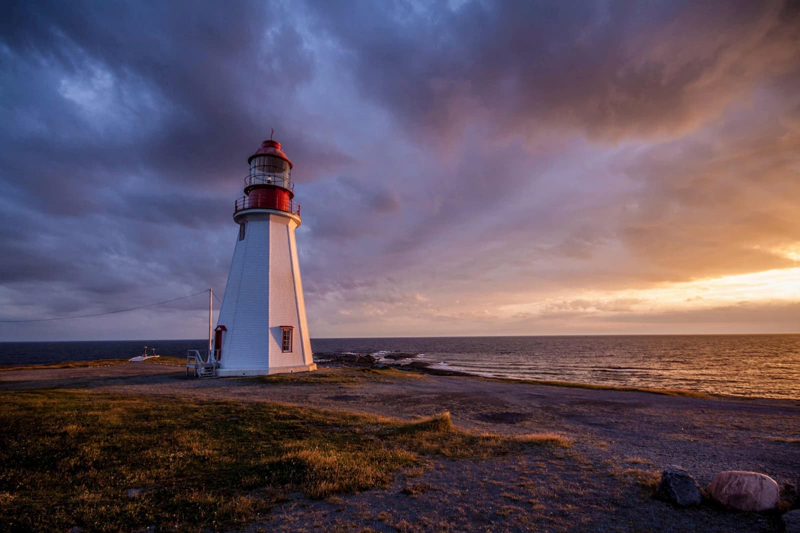 Point Riche Lighthouse in Newfoundland, Canada