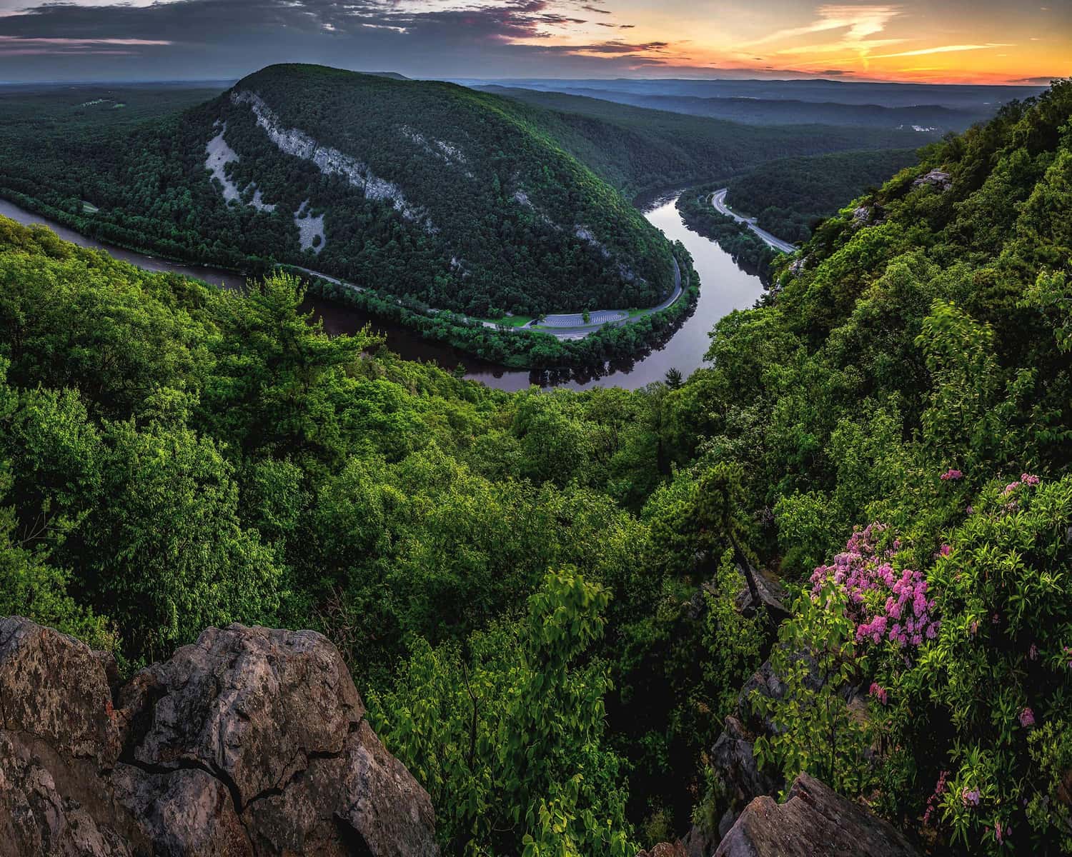 Panoramic view of the Poconos Mountains, USA