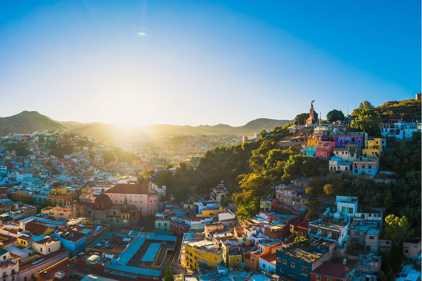 Guanajuato City At Sunrise, Guanajuato, Mexico