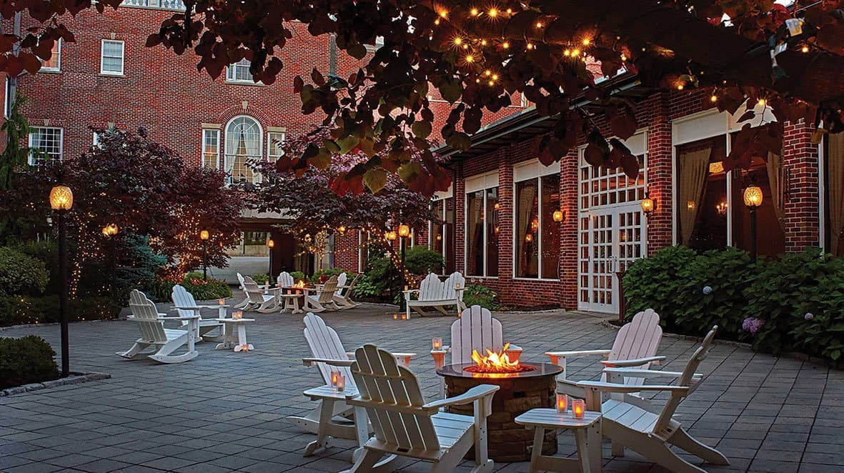 The Terrace at the Hotel Viking in Newport, Rhode Island