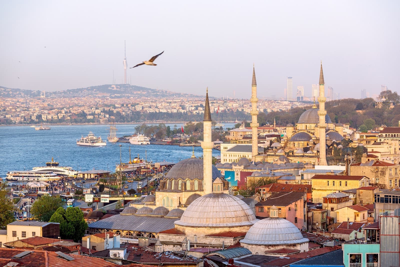 Istanbul Skyline at Sunset, Turkey