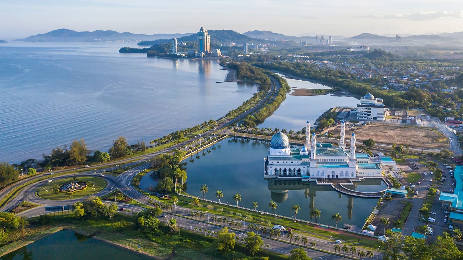 Aerial View of Kota Kinabalu, Malaysia