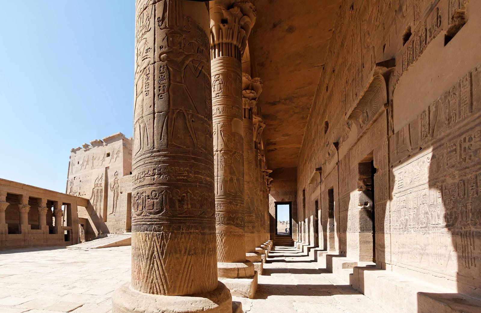 The inside of the Temple of Isis in Aswan, Egypt
