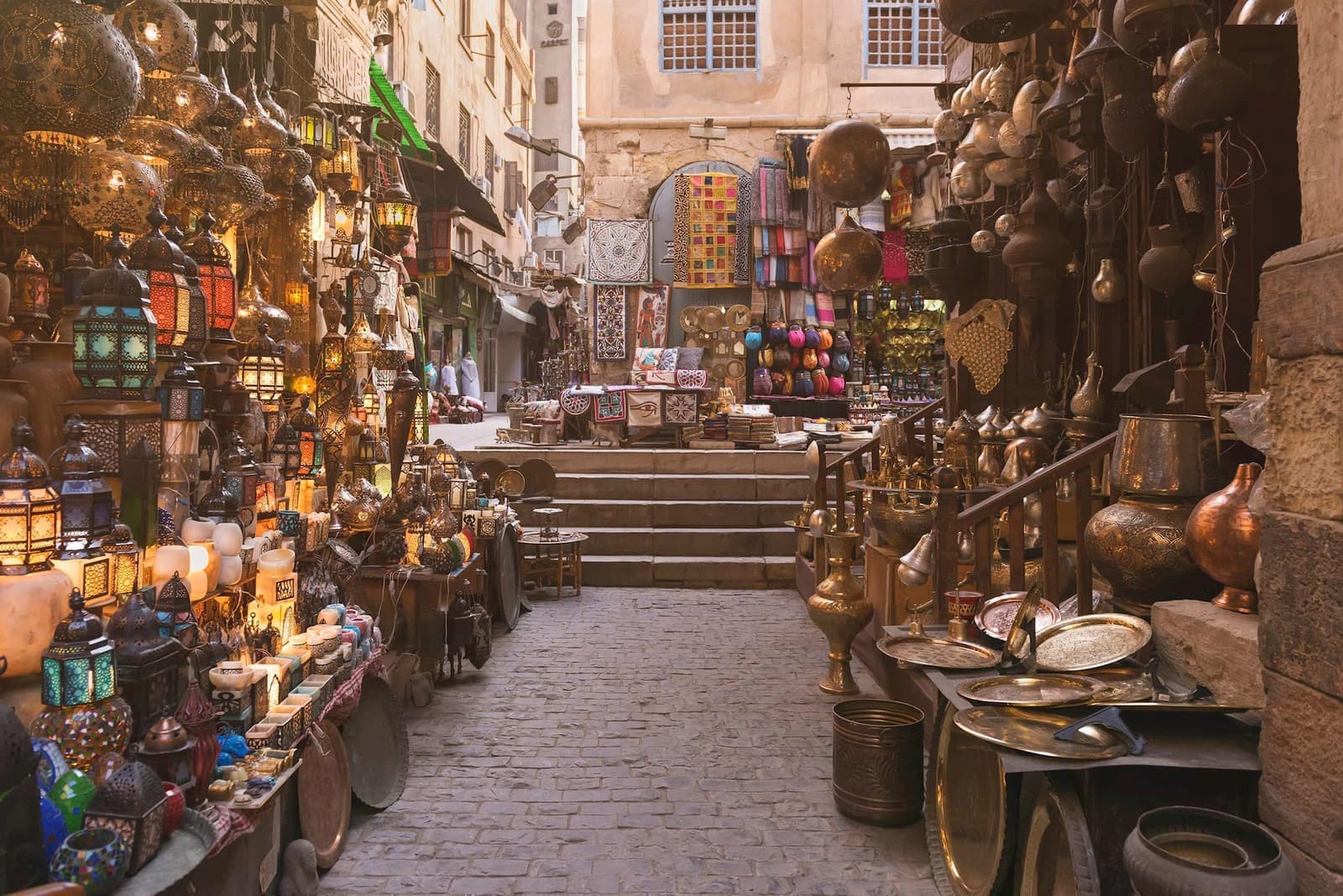 Market in Khan Al Khalili Bazaar, Cairo, Egypt