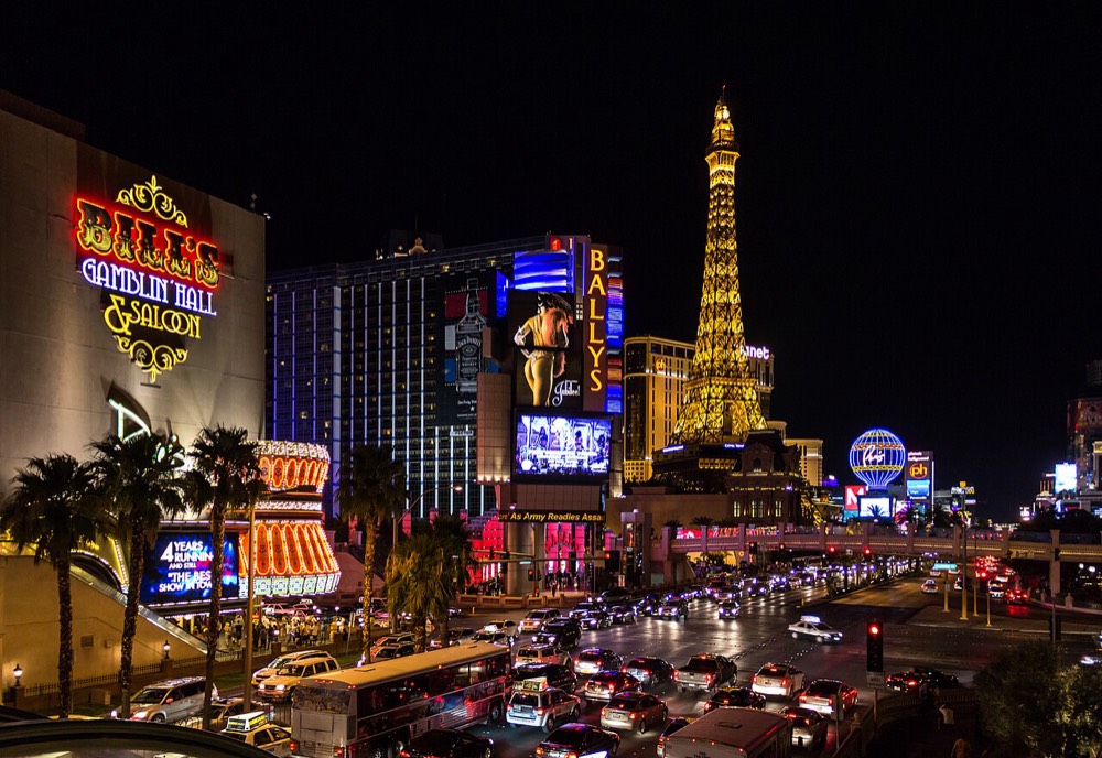 Walk the Las Vegas Strip at night